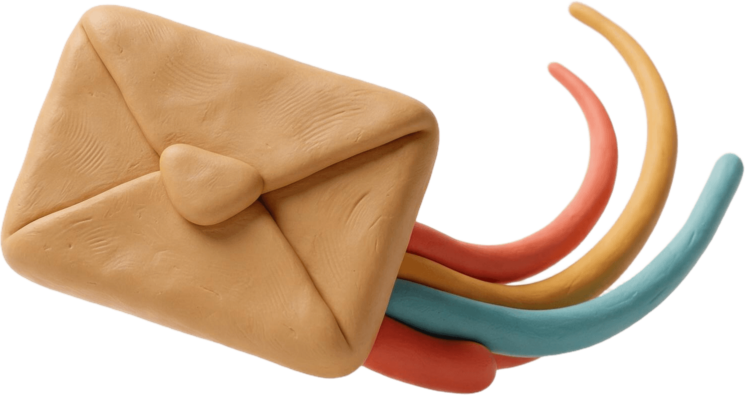 KayjLabs clay envelope illustration